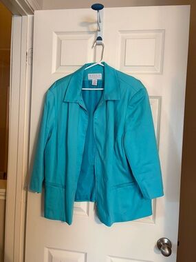 Maggy London Teal Open-Front Blazer